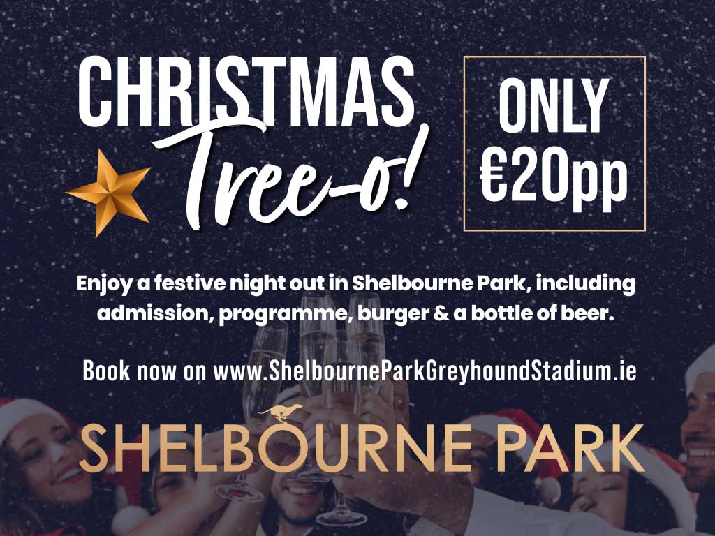 The Christmas Tree-o offer is your ticket to a great night out in  Dublin's Shelbuorne Park this Christmas with admission, food & drink for groups of six or more people